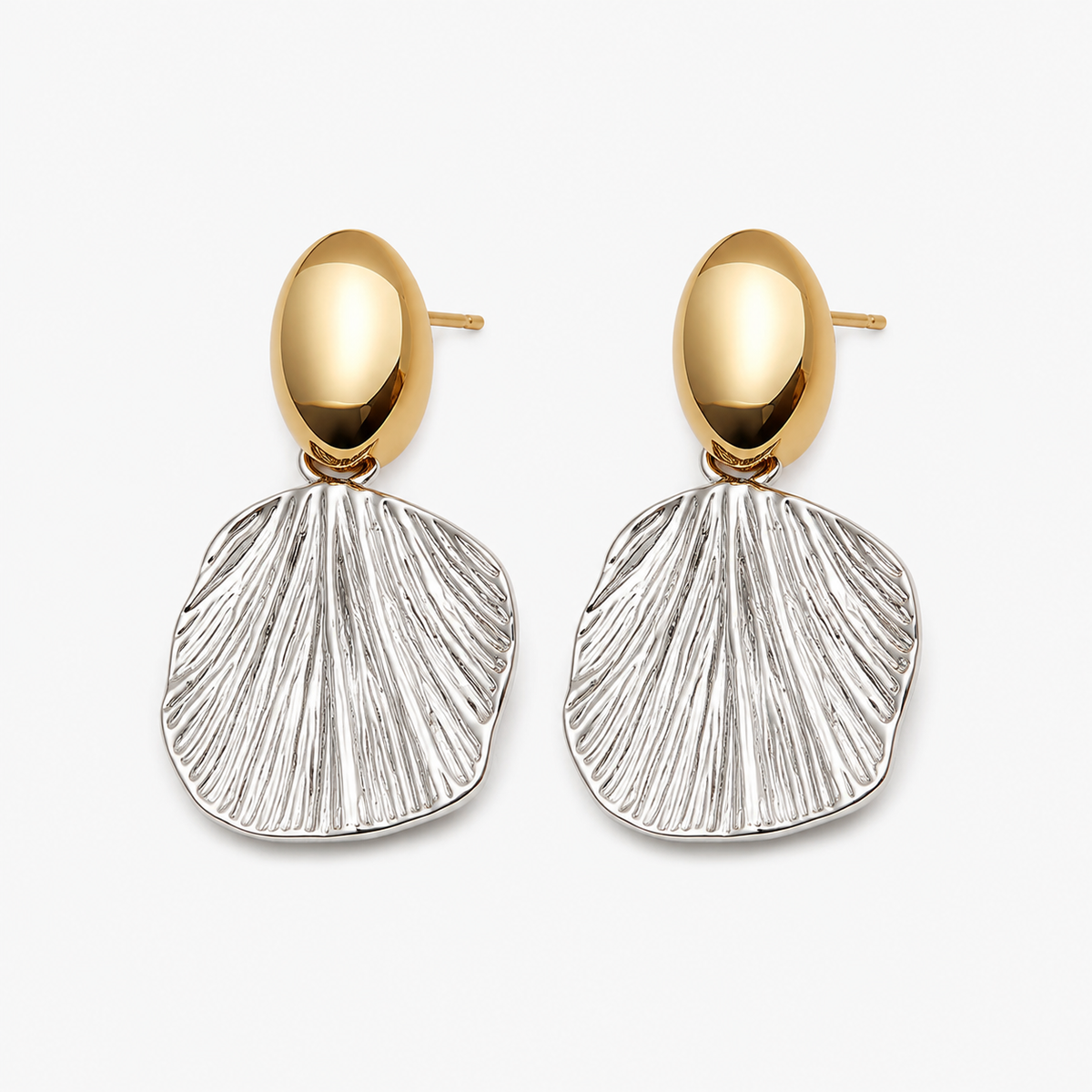 Flower Shell Stud Earrings