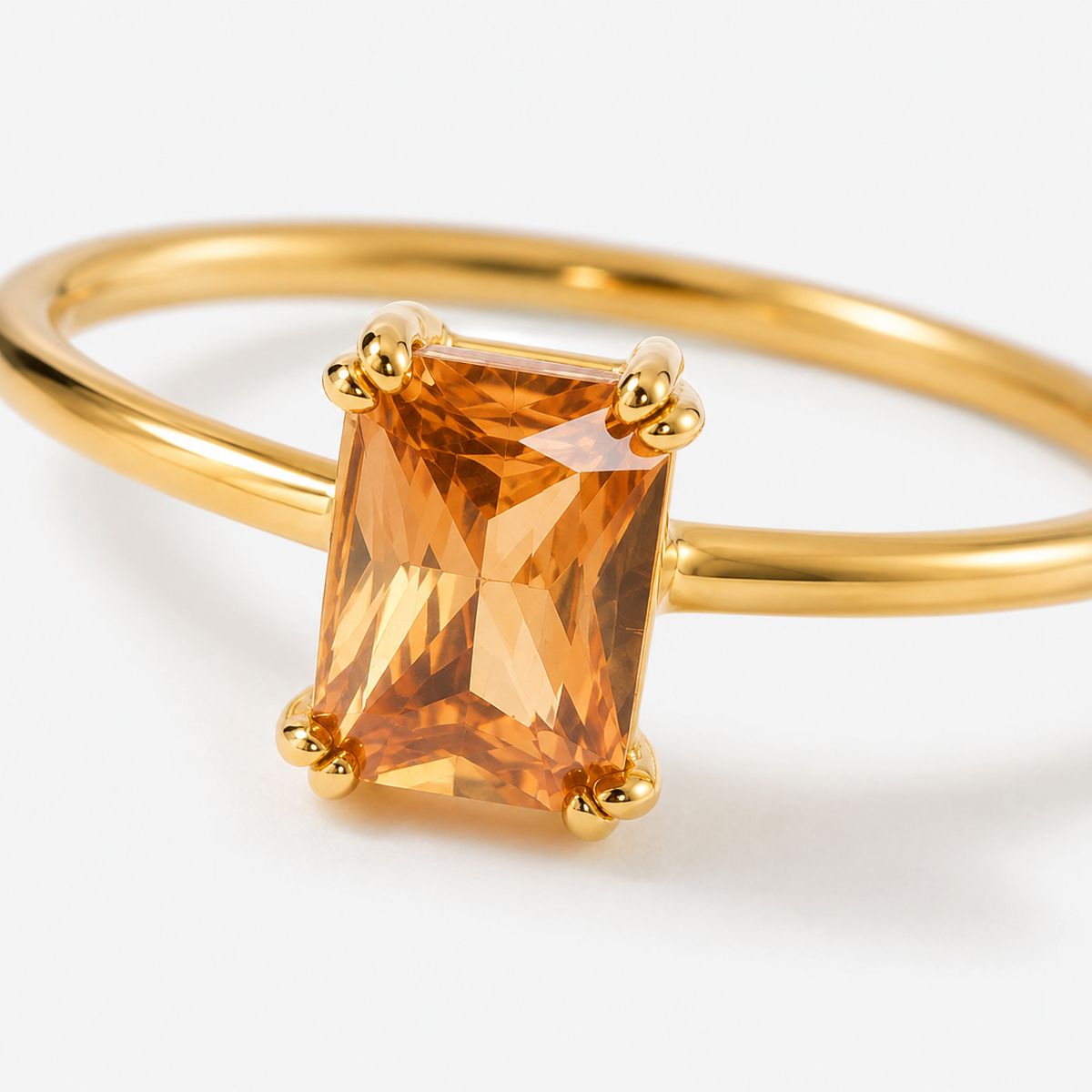 Rectangular Gemstone Ring