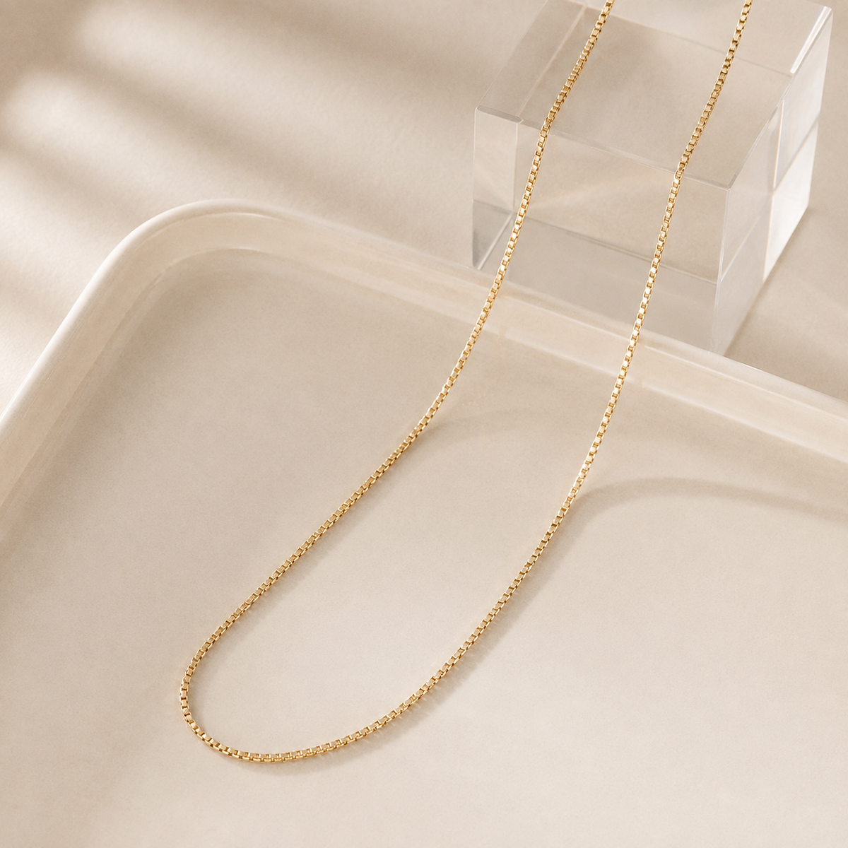 Thin Box Chain Necklace