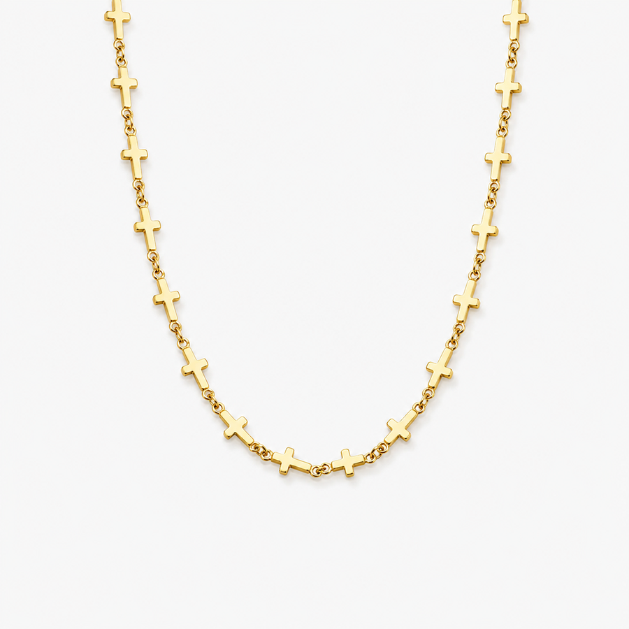 Dainty Cross Choker Necklace