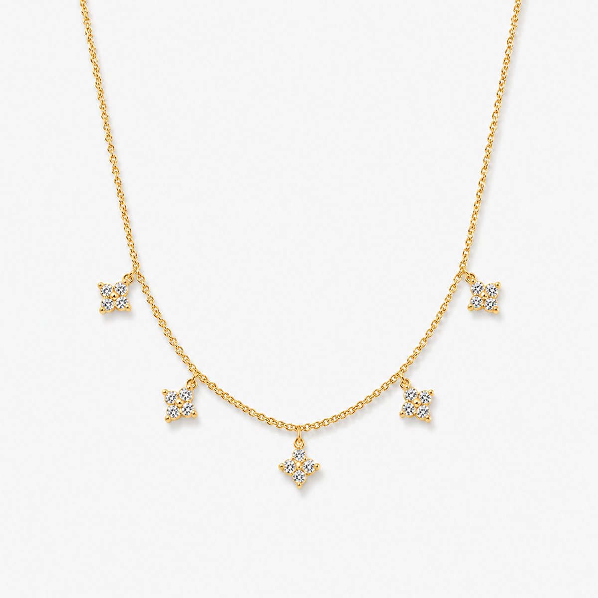 Dainty CZ Cross Choker Necklace