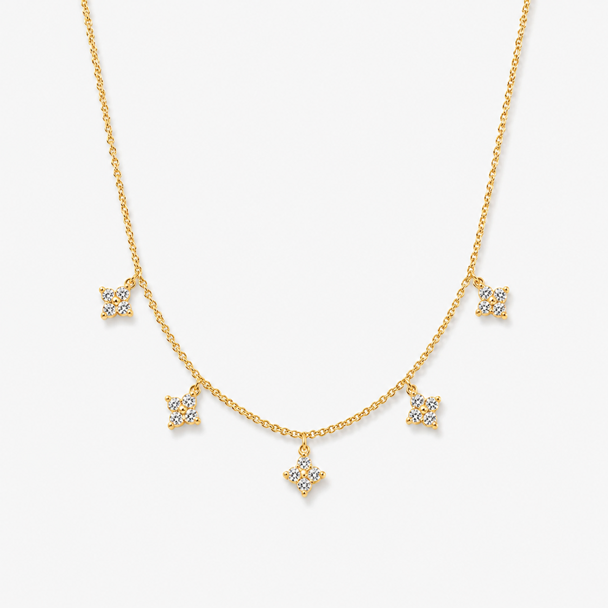Dainty CZ Cross Choker Necklace