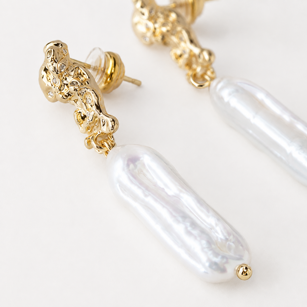 Large Baroque Freshwater Pearl Earrings