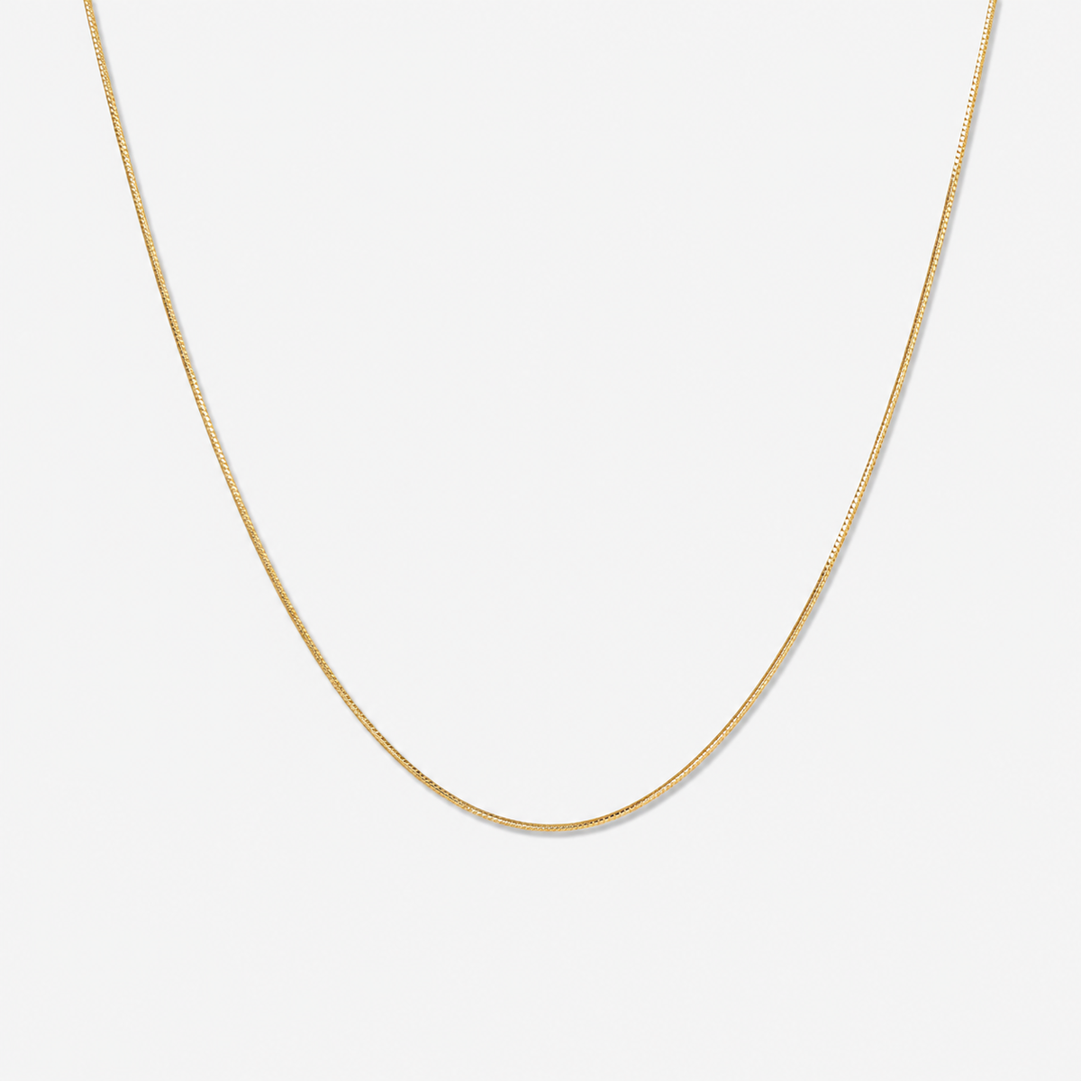 Simple Flat Snake Chain Necklace