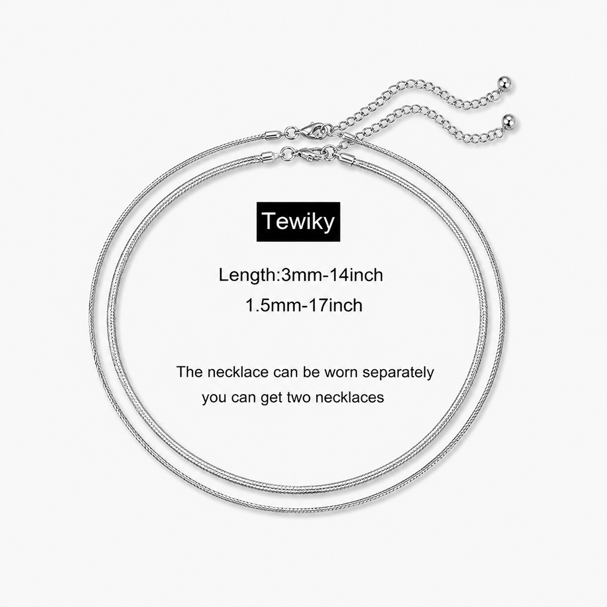 Layered Flat Snake Chain Necklace