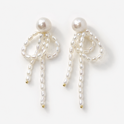 Baroque Pearl Tassel Drop Earrings