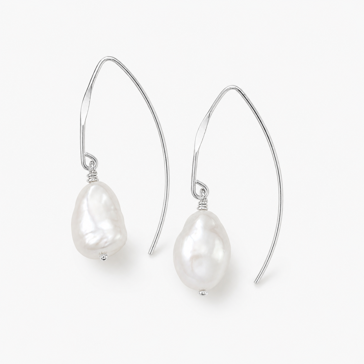 Baroque Pearl Dangle Earrings