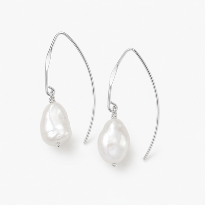 Baroque Pearl Dangle Earrings