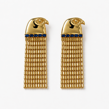 Vintage Egyptian Sun God Tassel Earrings