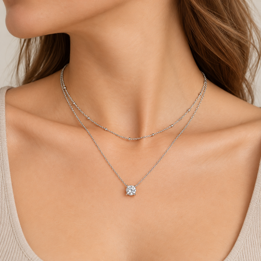 Dainty Layered CZ Necklace