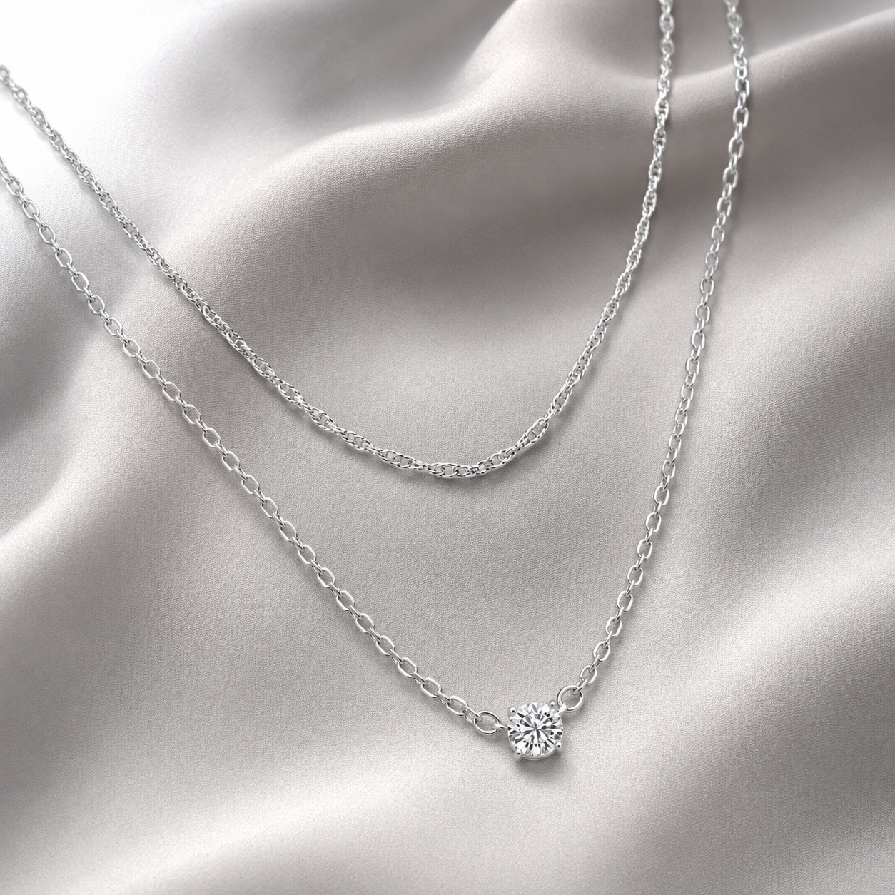 Dainty Layered CZ Necklace