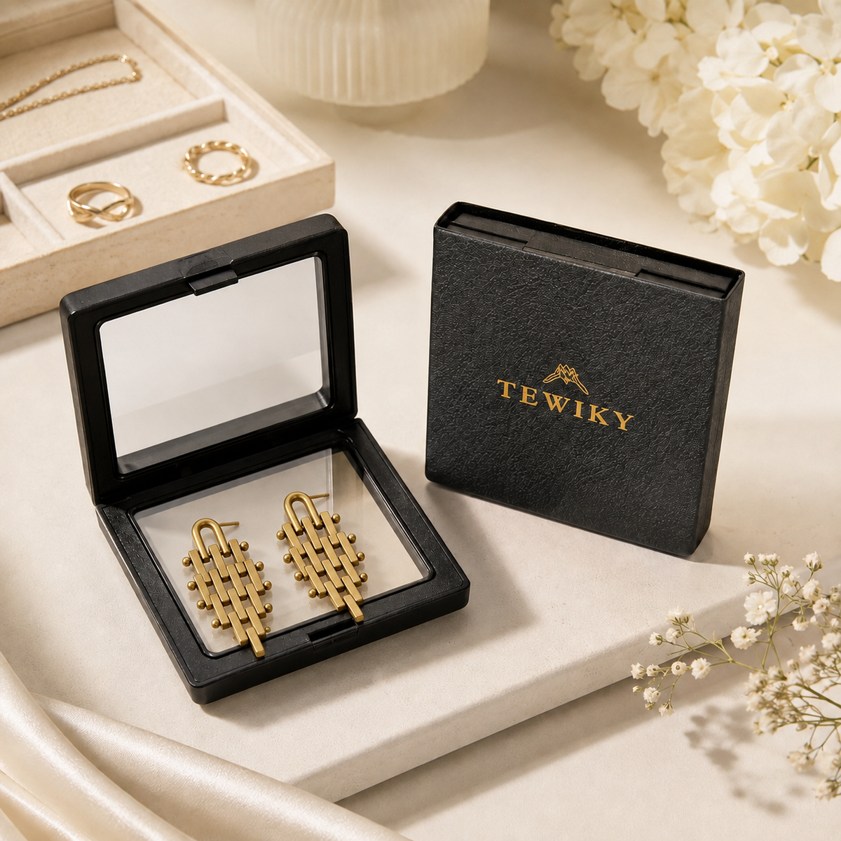 Bold Metal Statement Earrings