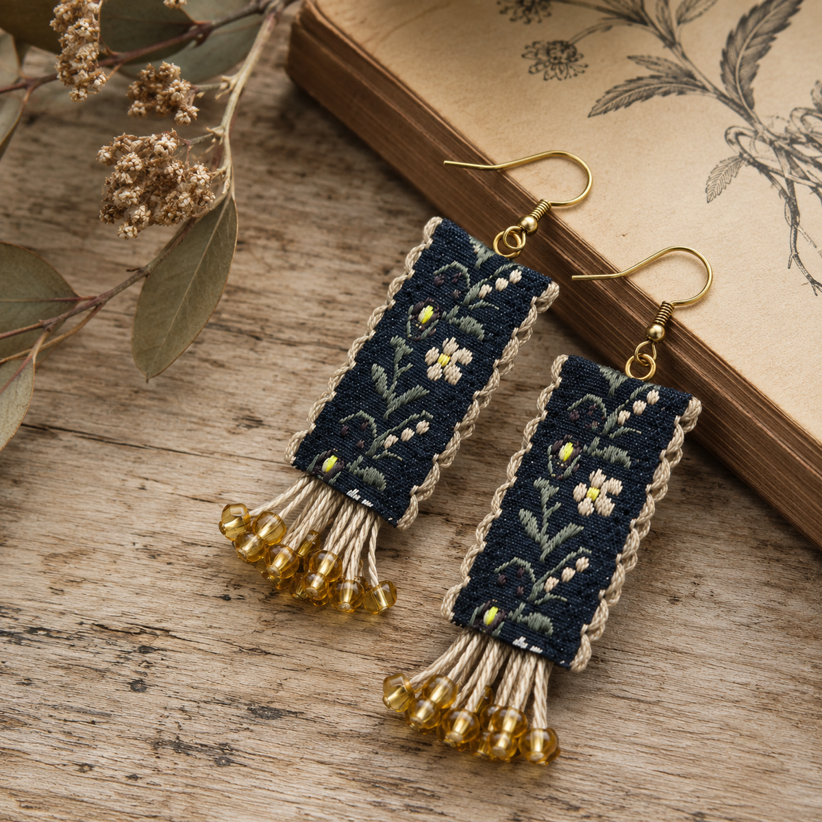Wildflower Vintage Dangle Earrings