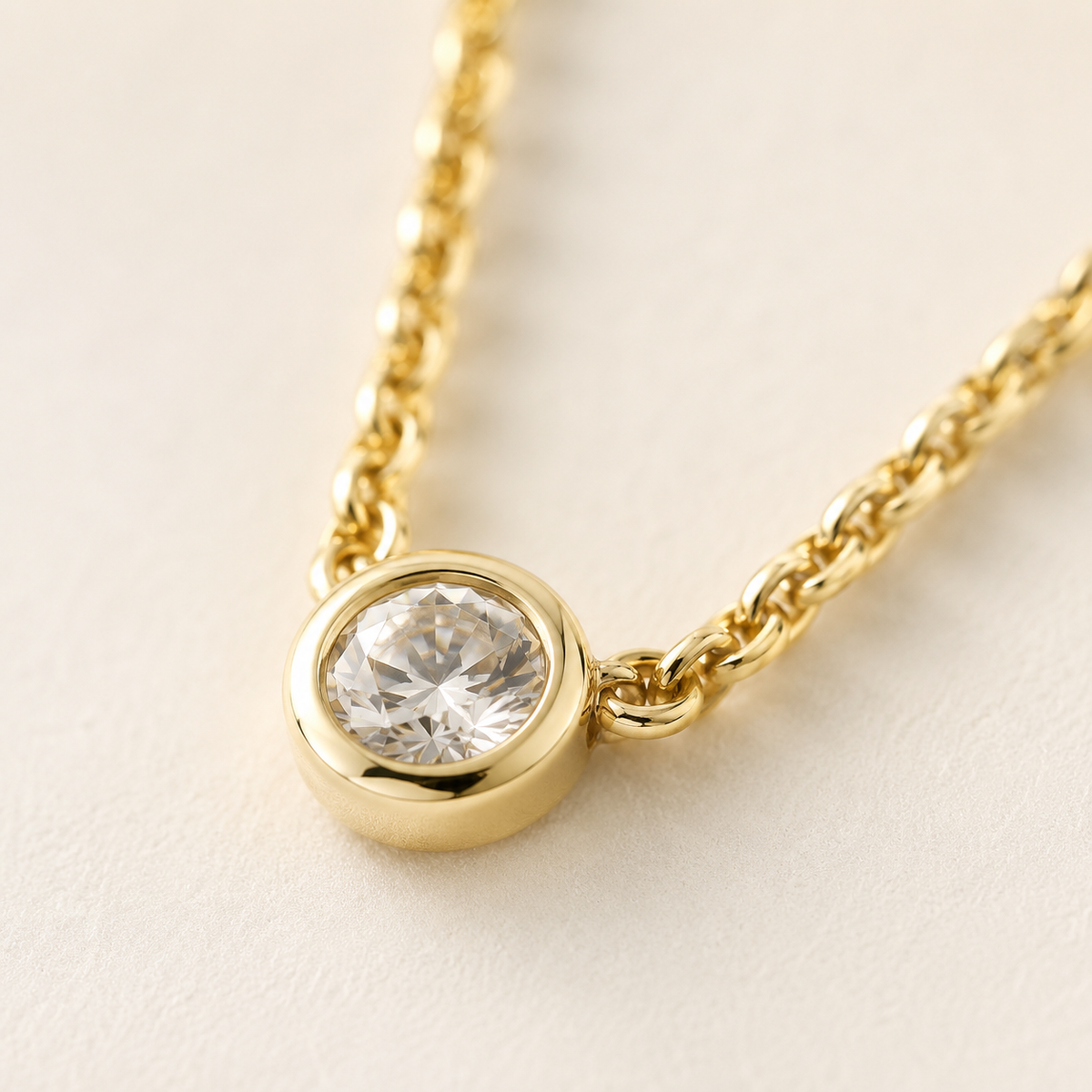 Layered Paperclip CZ Necklace