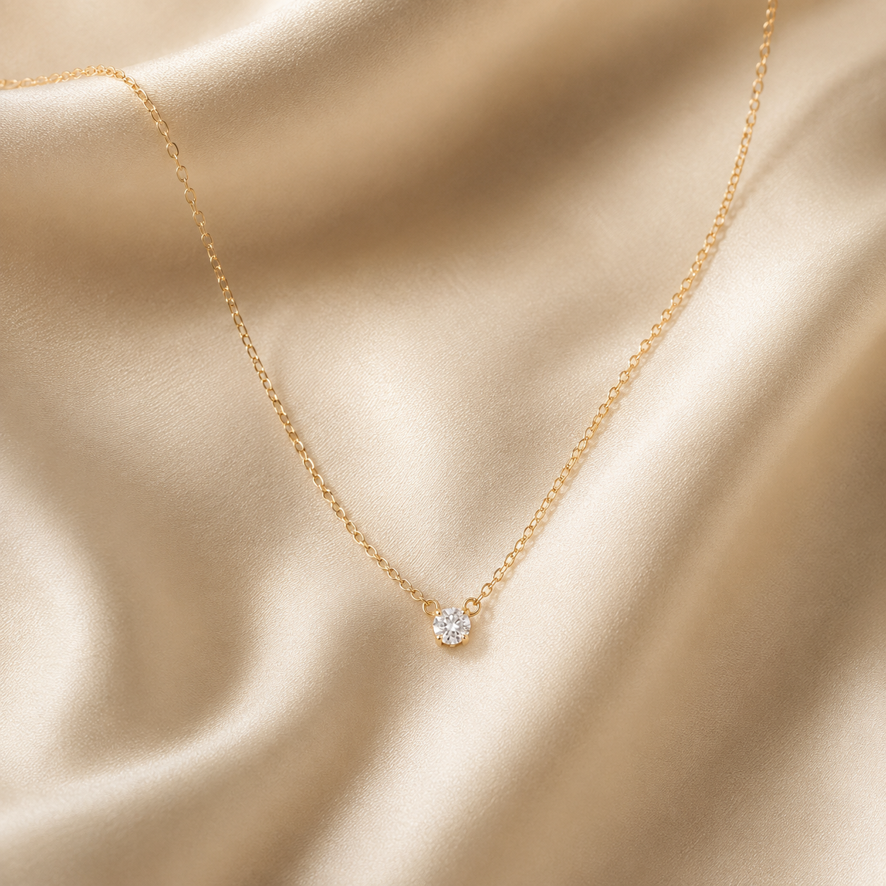 hiny CZ Pendant Necklace