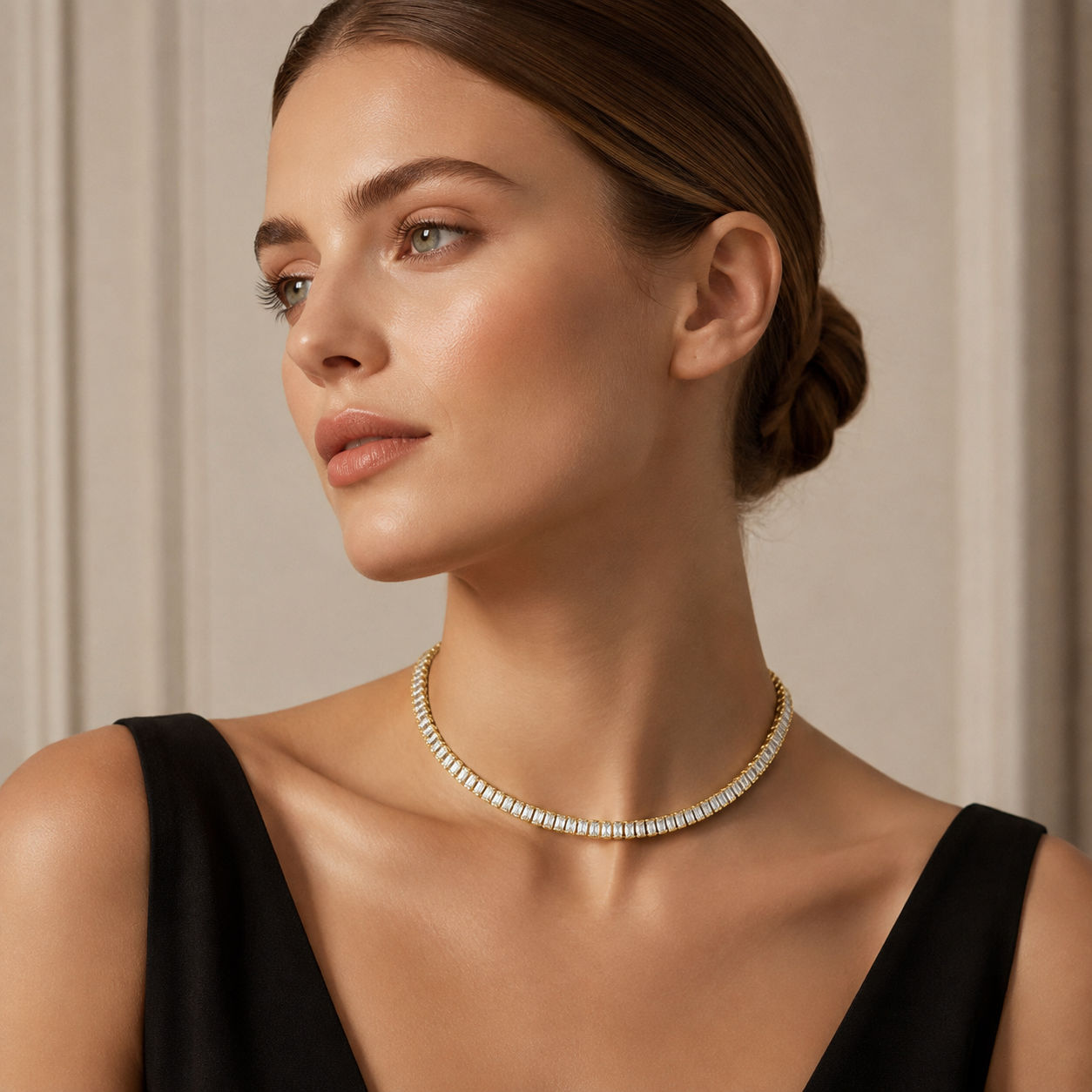 Rectangle CZ Tennis Choker
