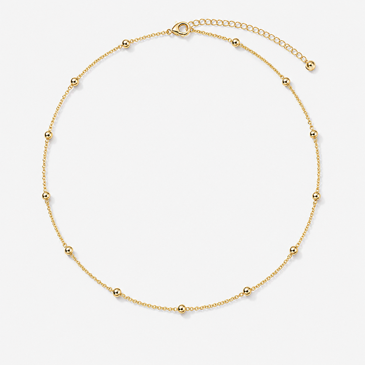 Dainty Beaded Chain Necklace