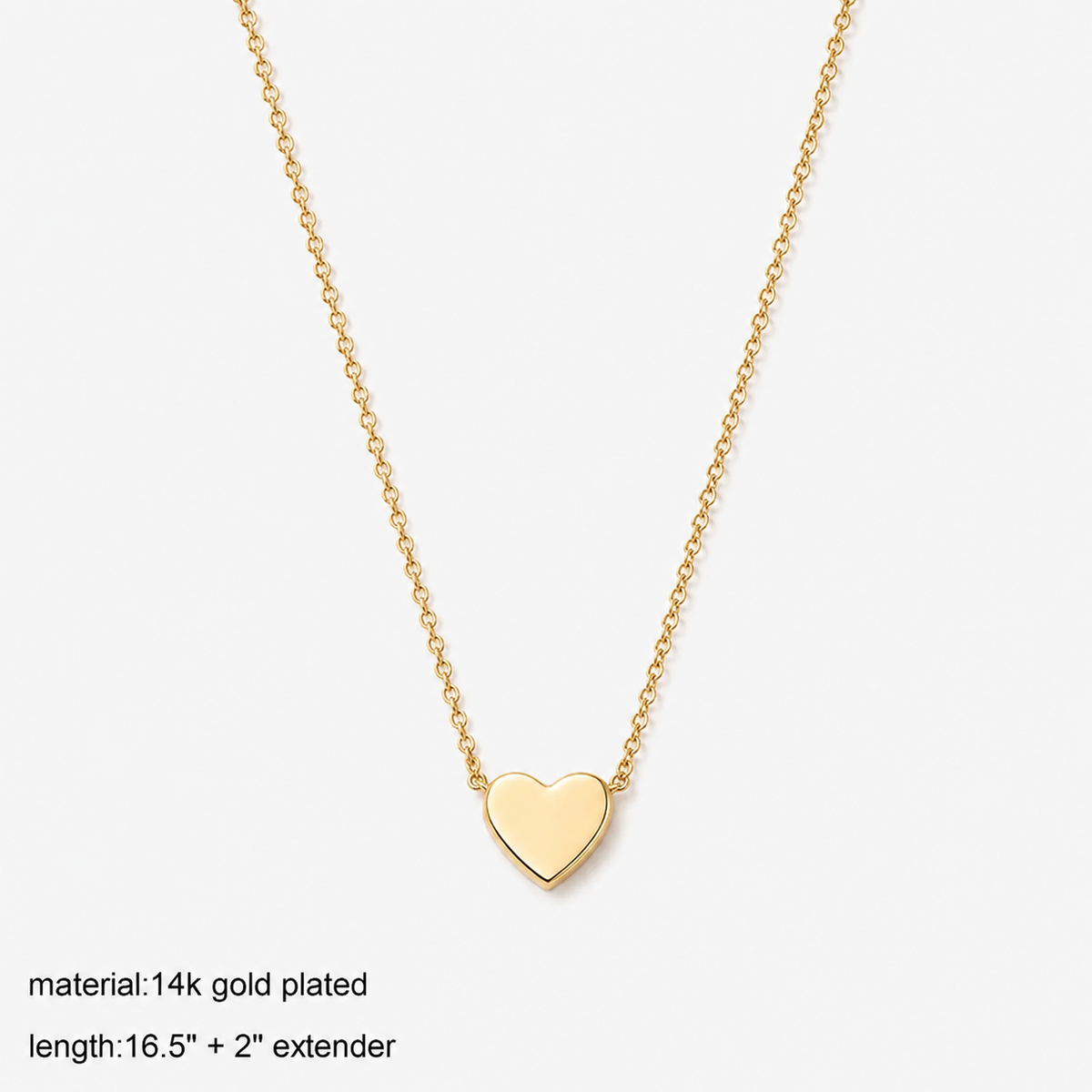 Tiny Heart Charm Necklace