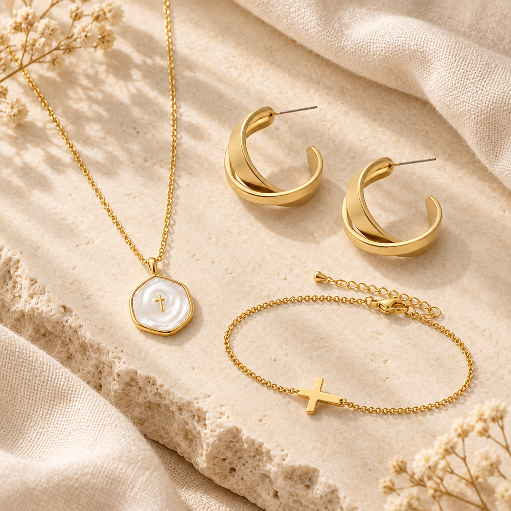 14K Gold Faith Set