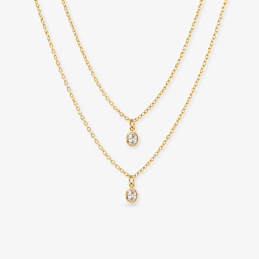 Layered Cubic Zirconia Necklace