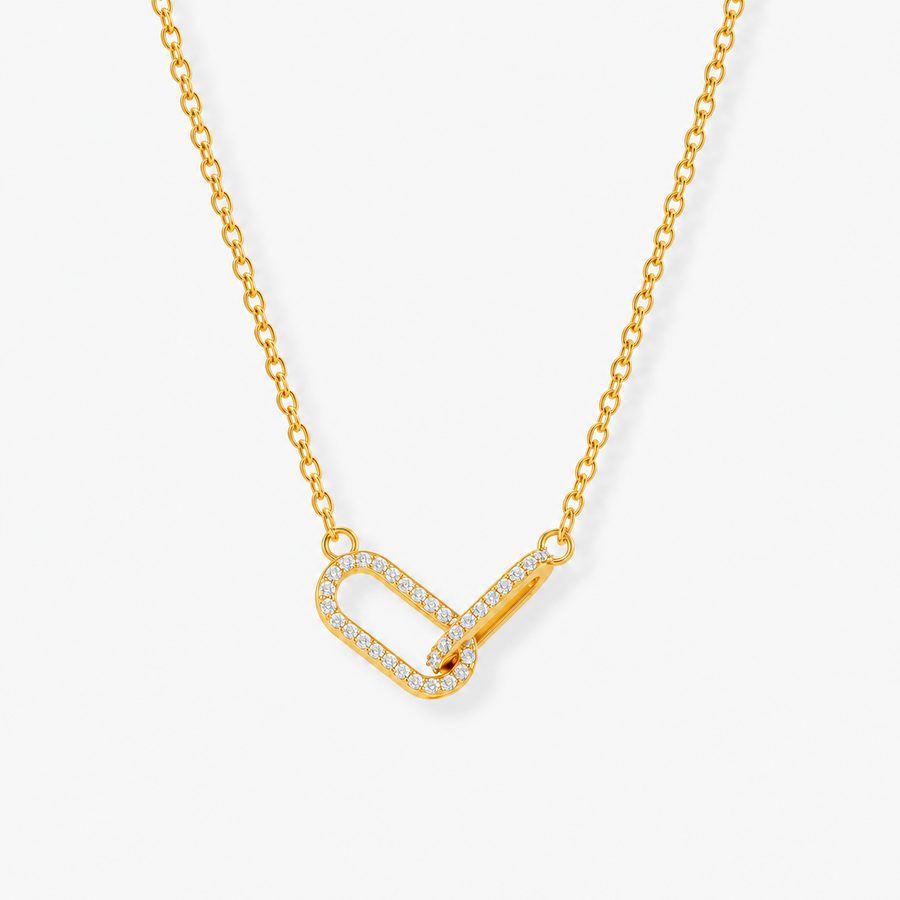 CZ Open Oval Necklace