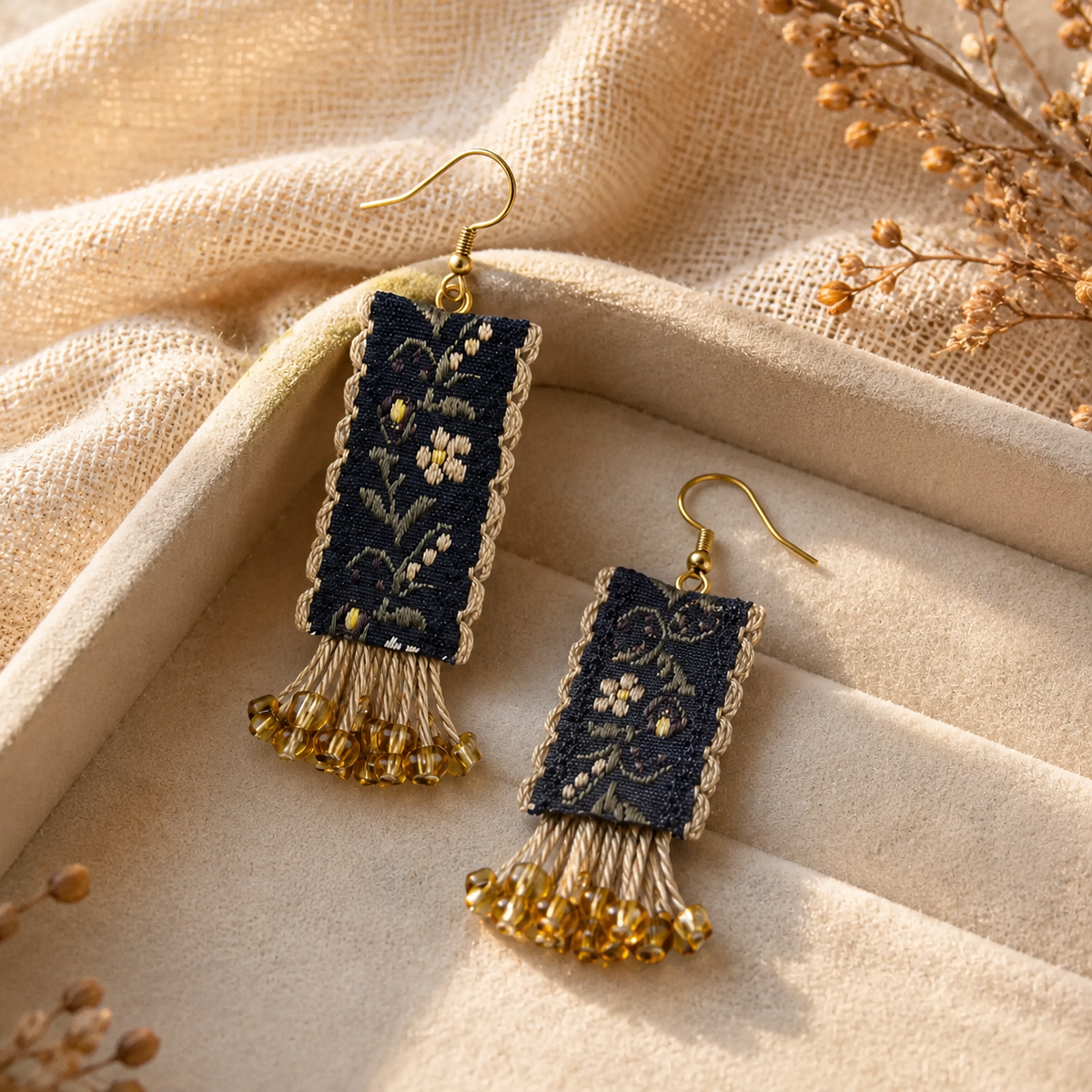 Wildflower Vintage Dangle Earrings