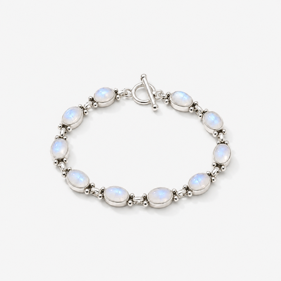 Rainbow Moonstone Gemstone Bracelet