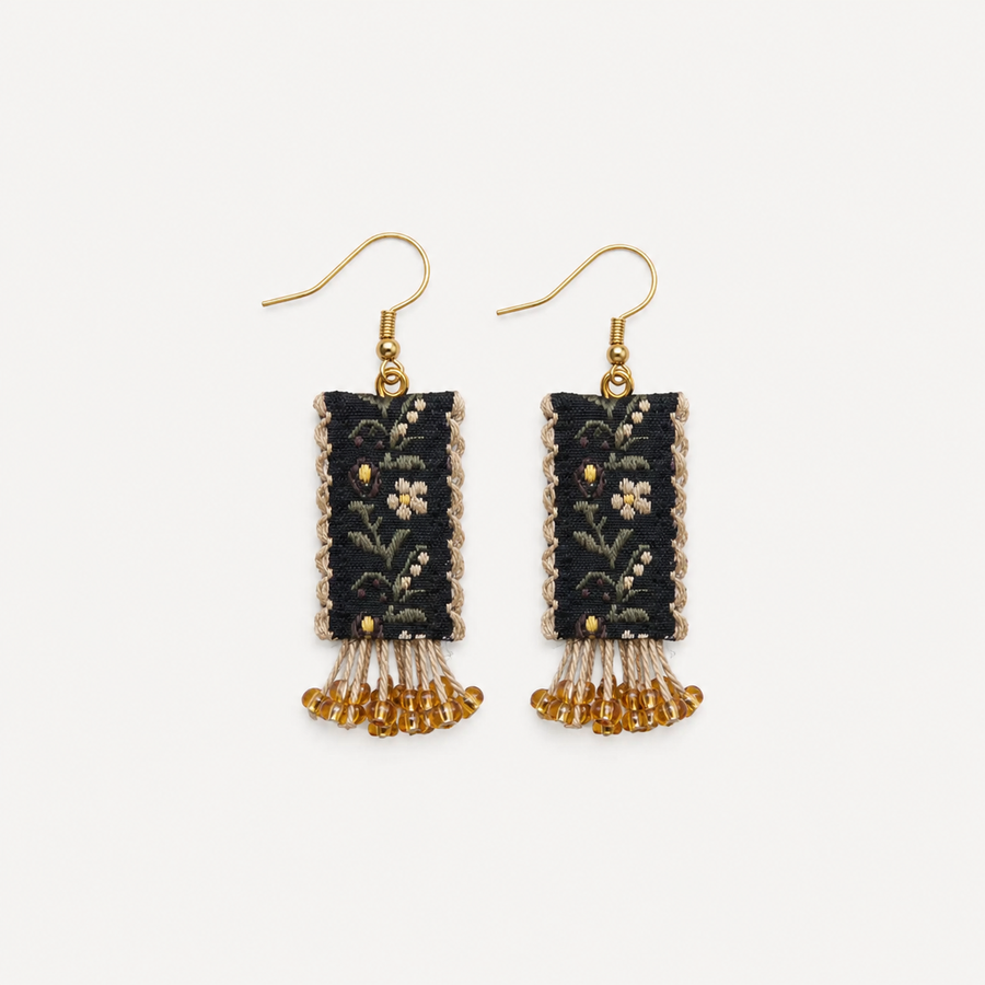 Wildflower Vintage Dangle Earrings