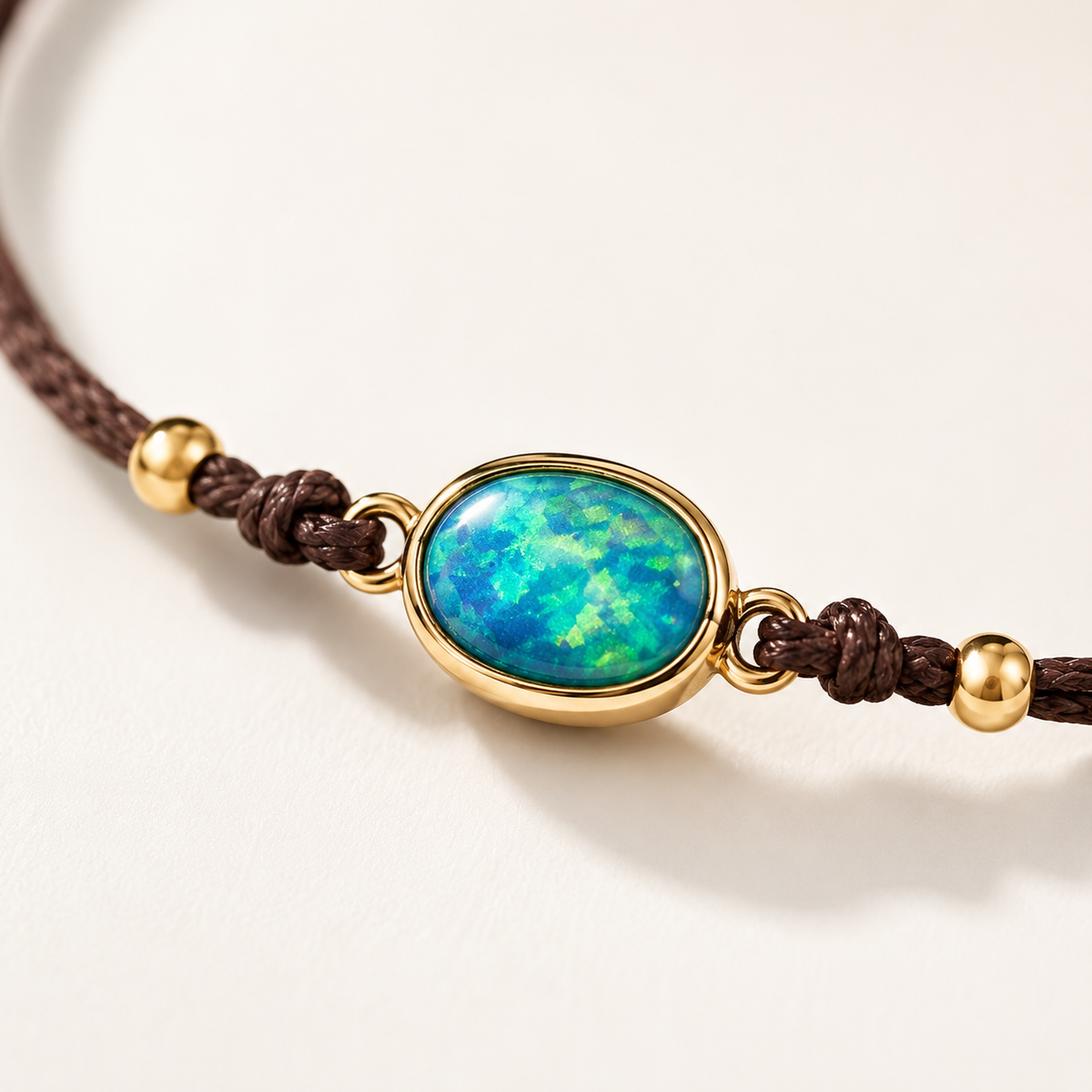 Iridescent Opal Adjustable Bracelet