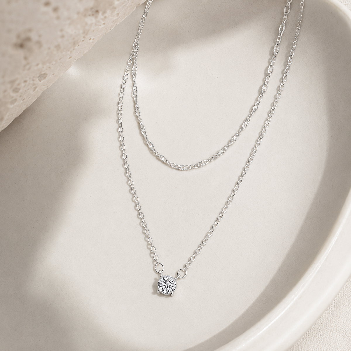 Dainty Layered CZ Necklace