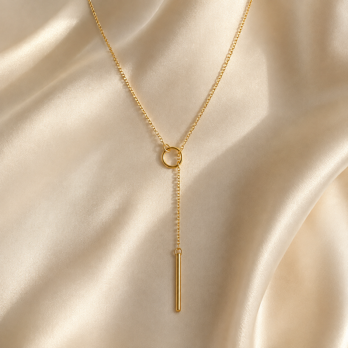 Circle Bar Y Necklace