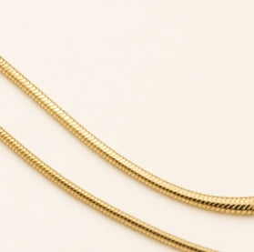 Layered Flat Snake Chain Necklace