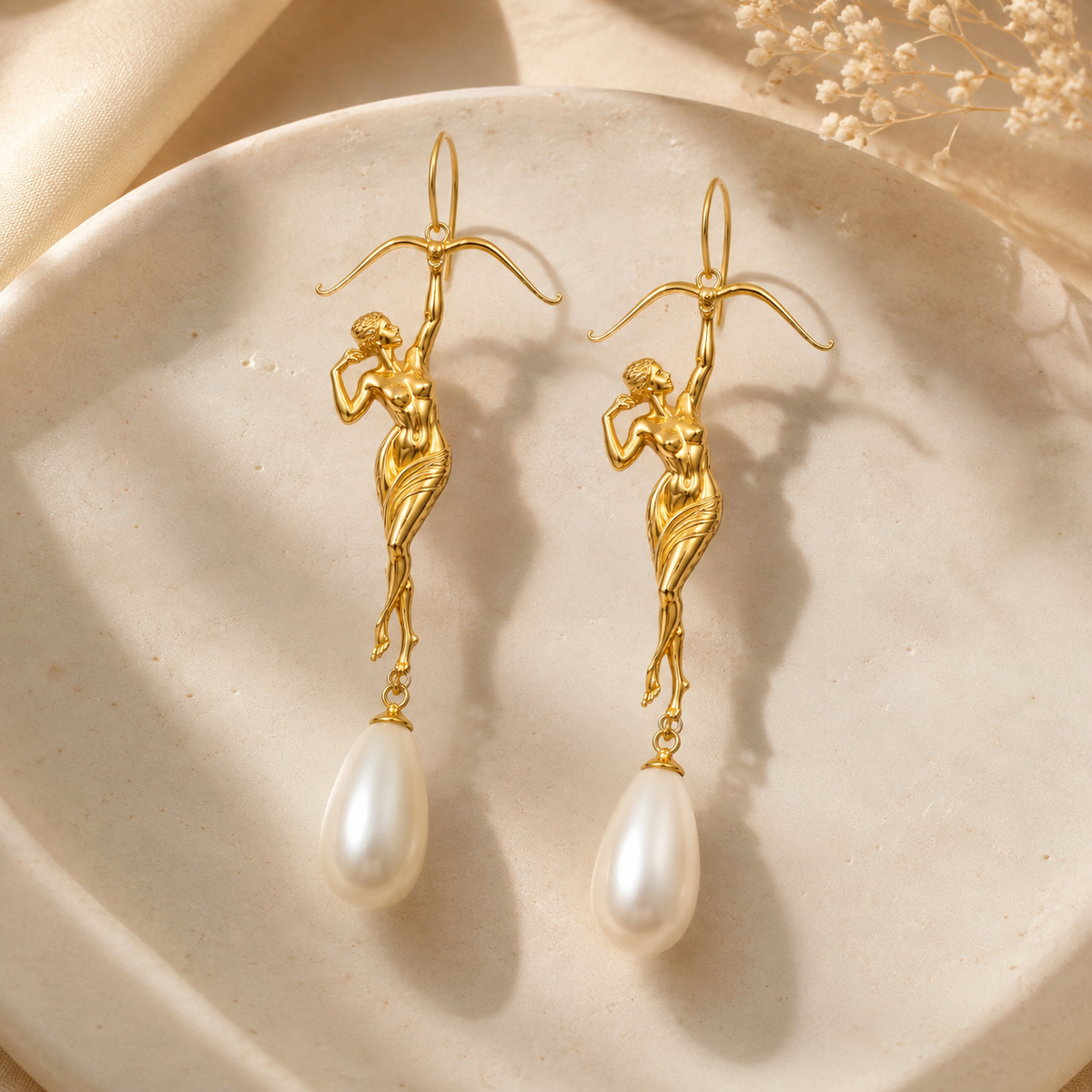 Sagittarius Goddess Dangle Earrings