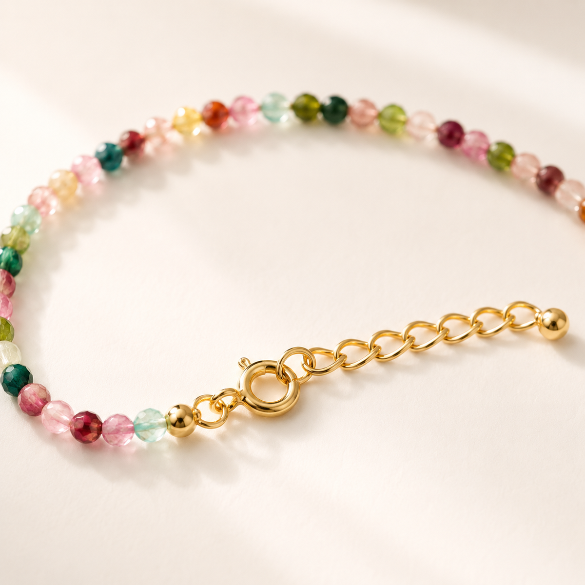 Rainbow Tourmaline Gemstone Bracelet