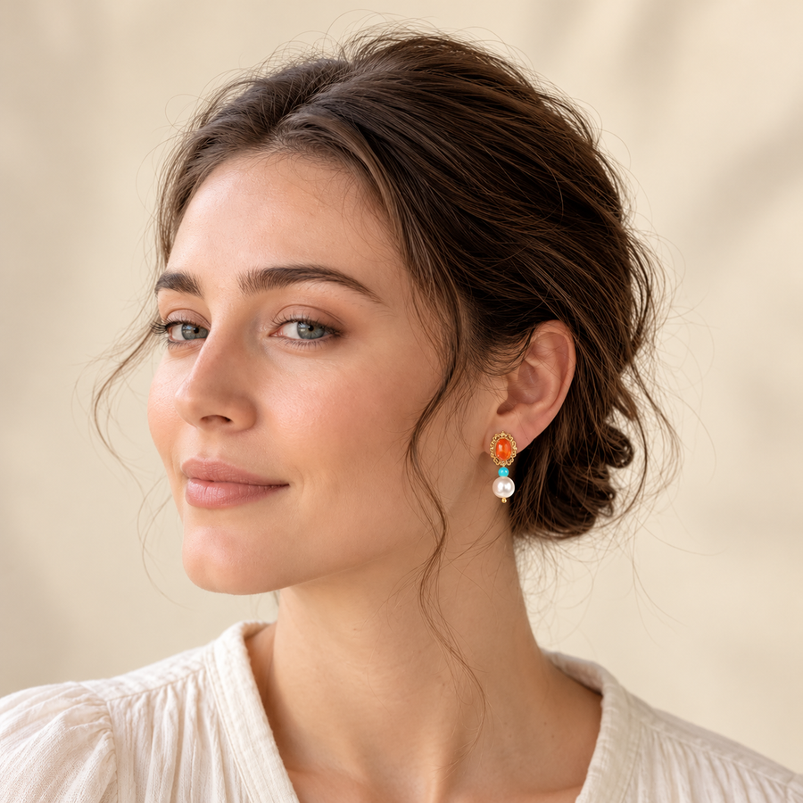 Vintage Pearl Stud Earrings
