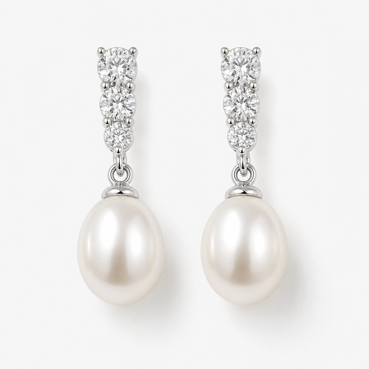 Classic Bridal Pearl Drop Earrings