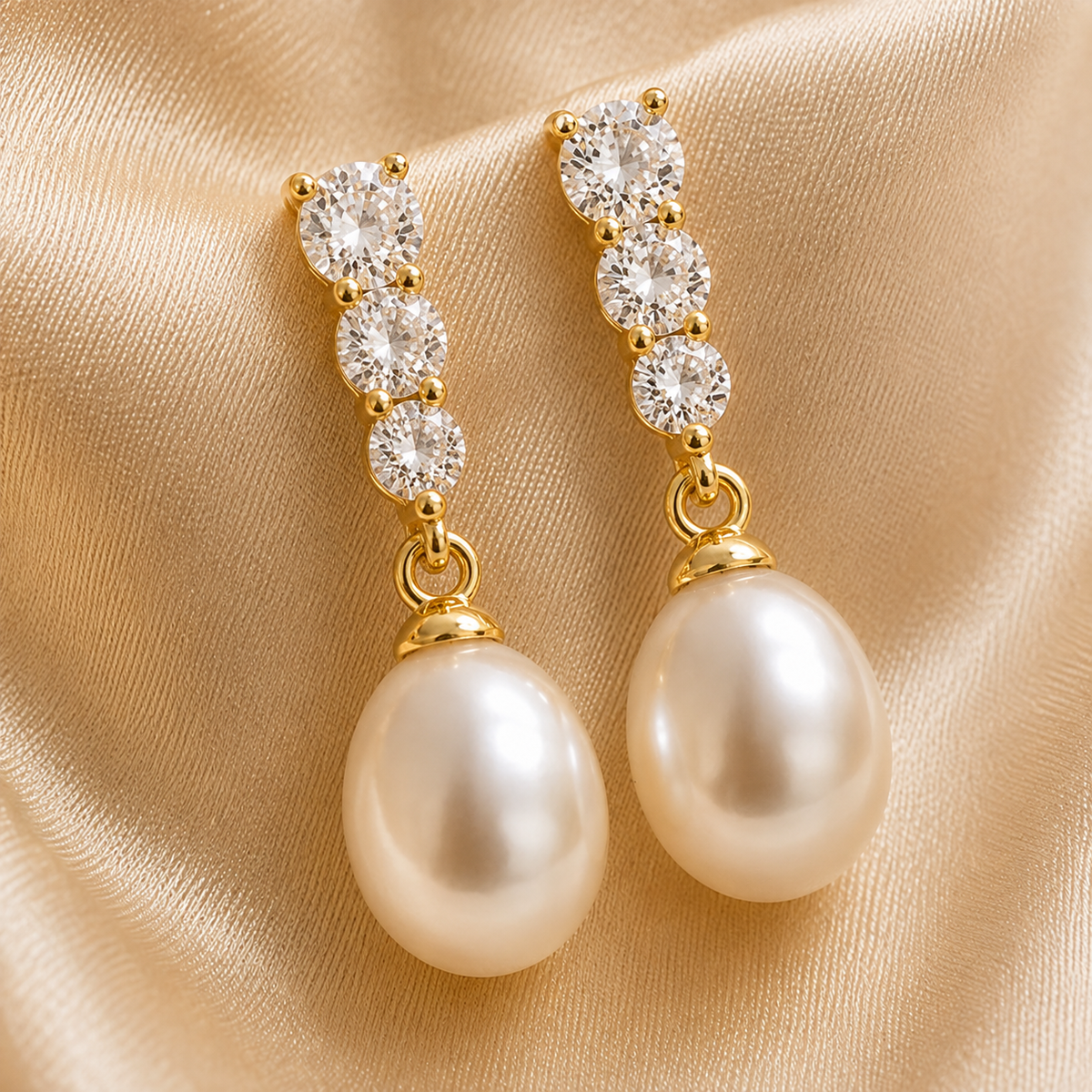 Classic Bridal Pearl Drop Earrings