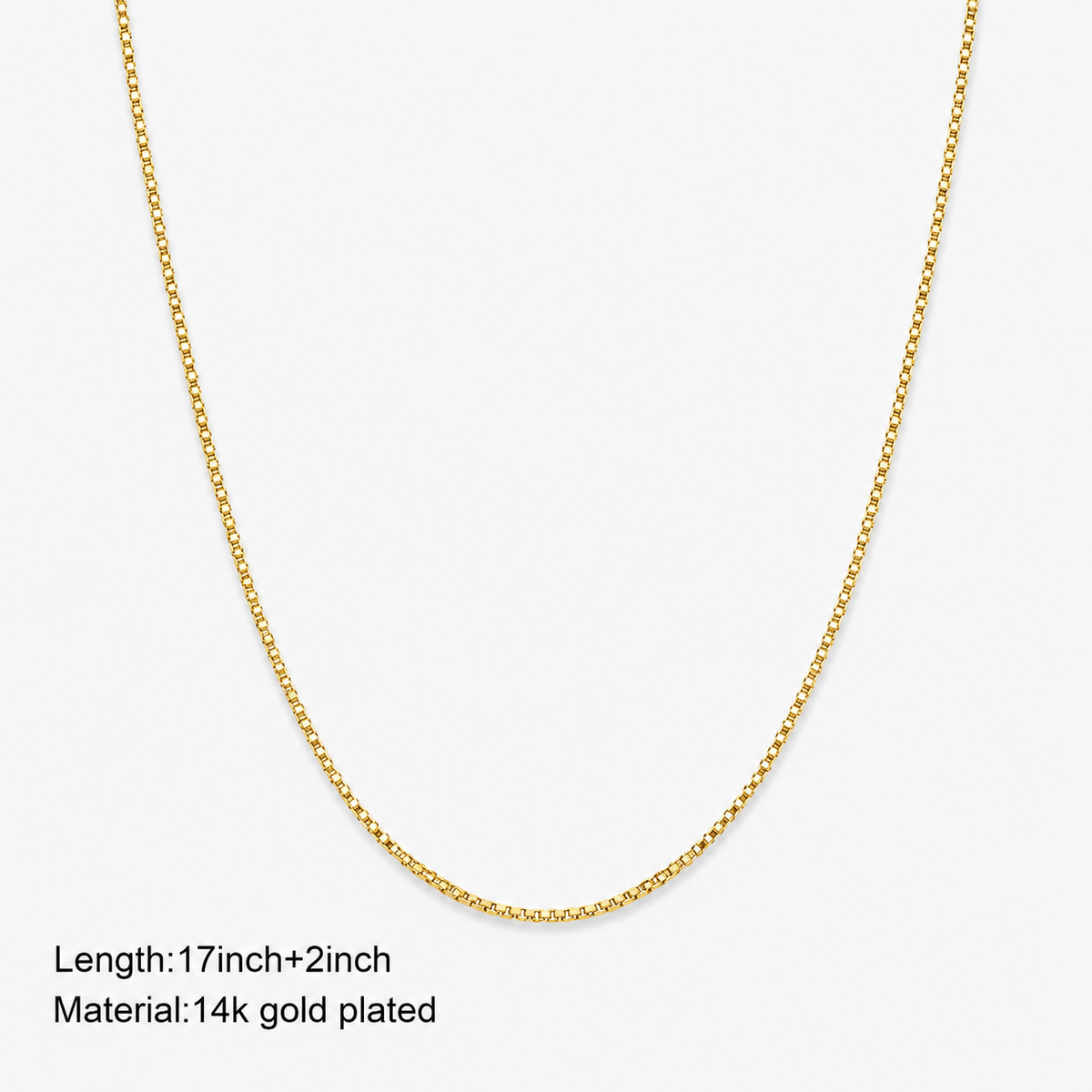 Thin Box Chain Necklace
