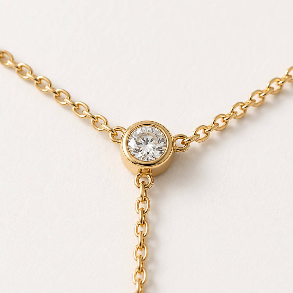 Simple CZ Y Necklace