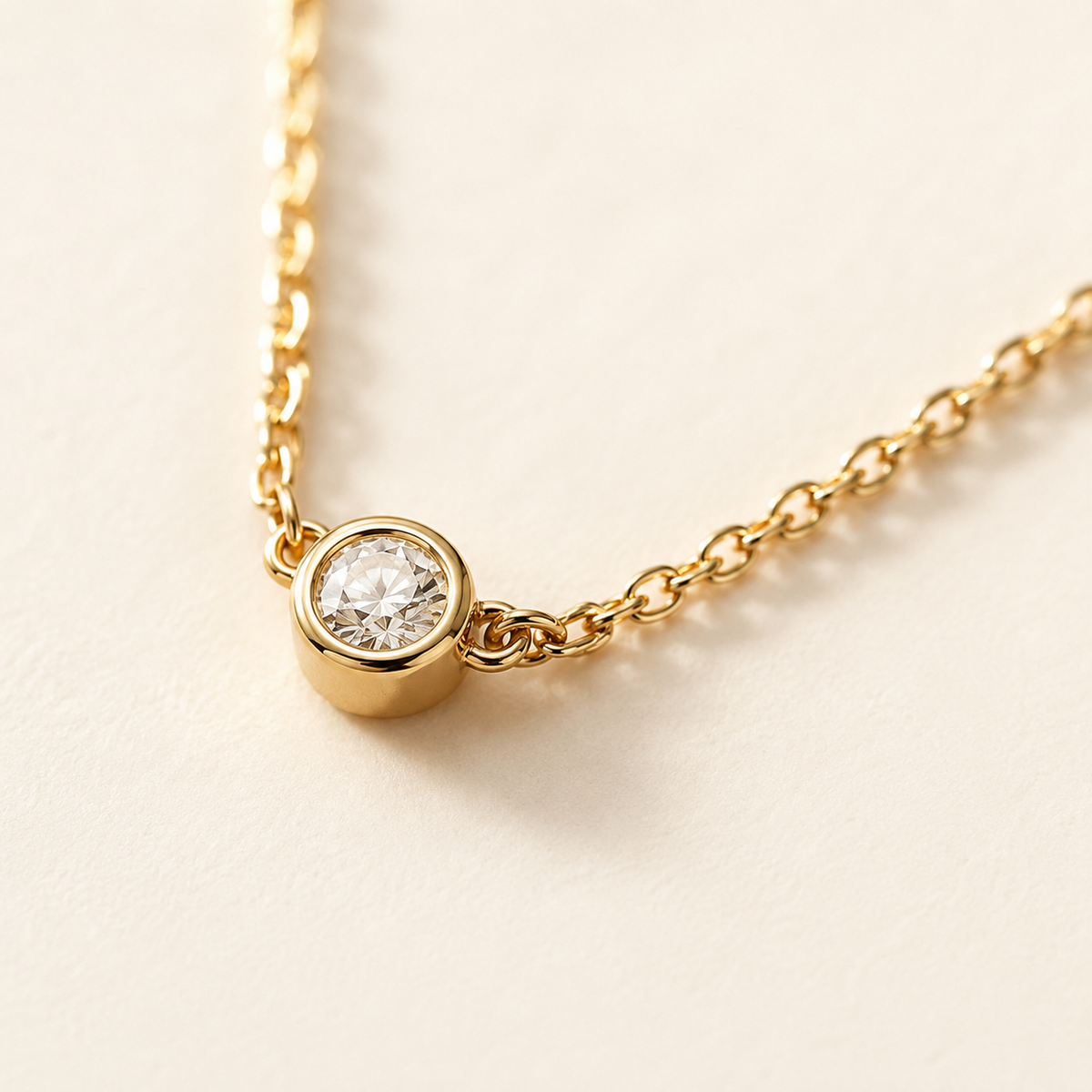 Layered Beaded CZ Pendant Necklace