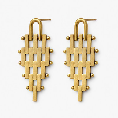 Bold Metal Statement Earrings