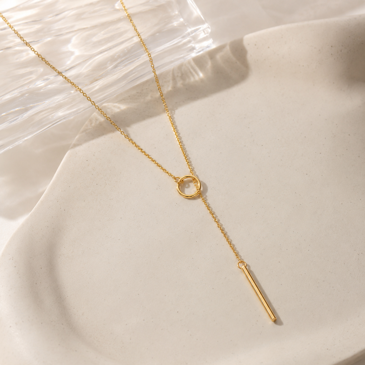 Circle Bar Y Necklace
