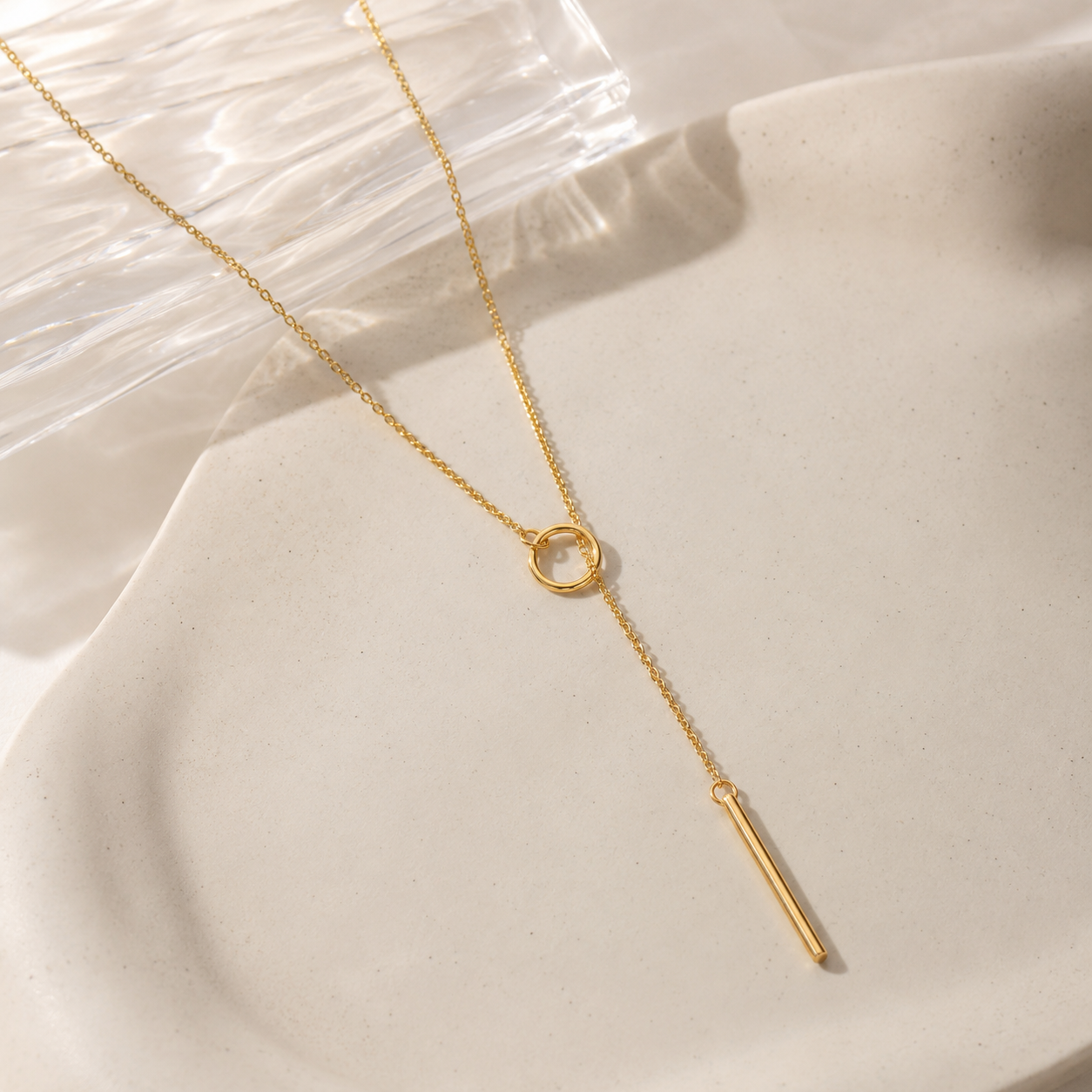 Circle Bar Y Necklace