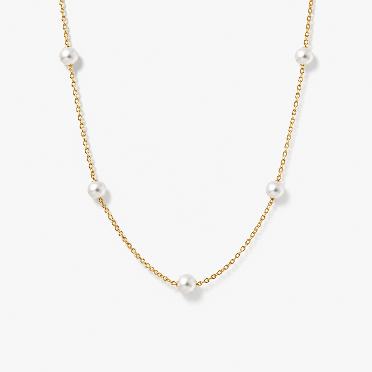 Simple Pearl Choker Necklace