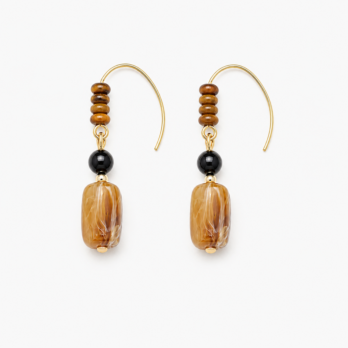 Handmade Tiger’s Eye Drop Earrings