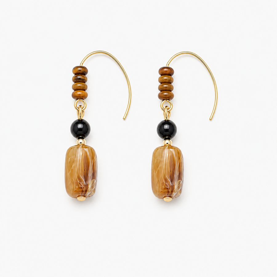 Handmade Tiger’s Eye Drop Earrings