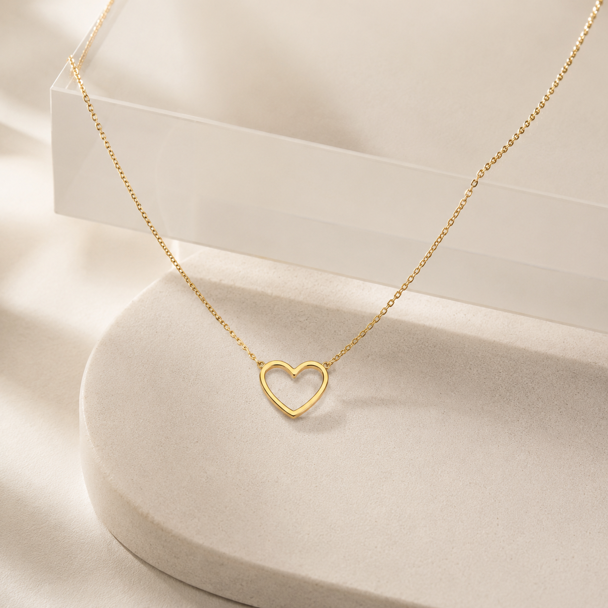 Dainty Open Heart Necklace