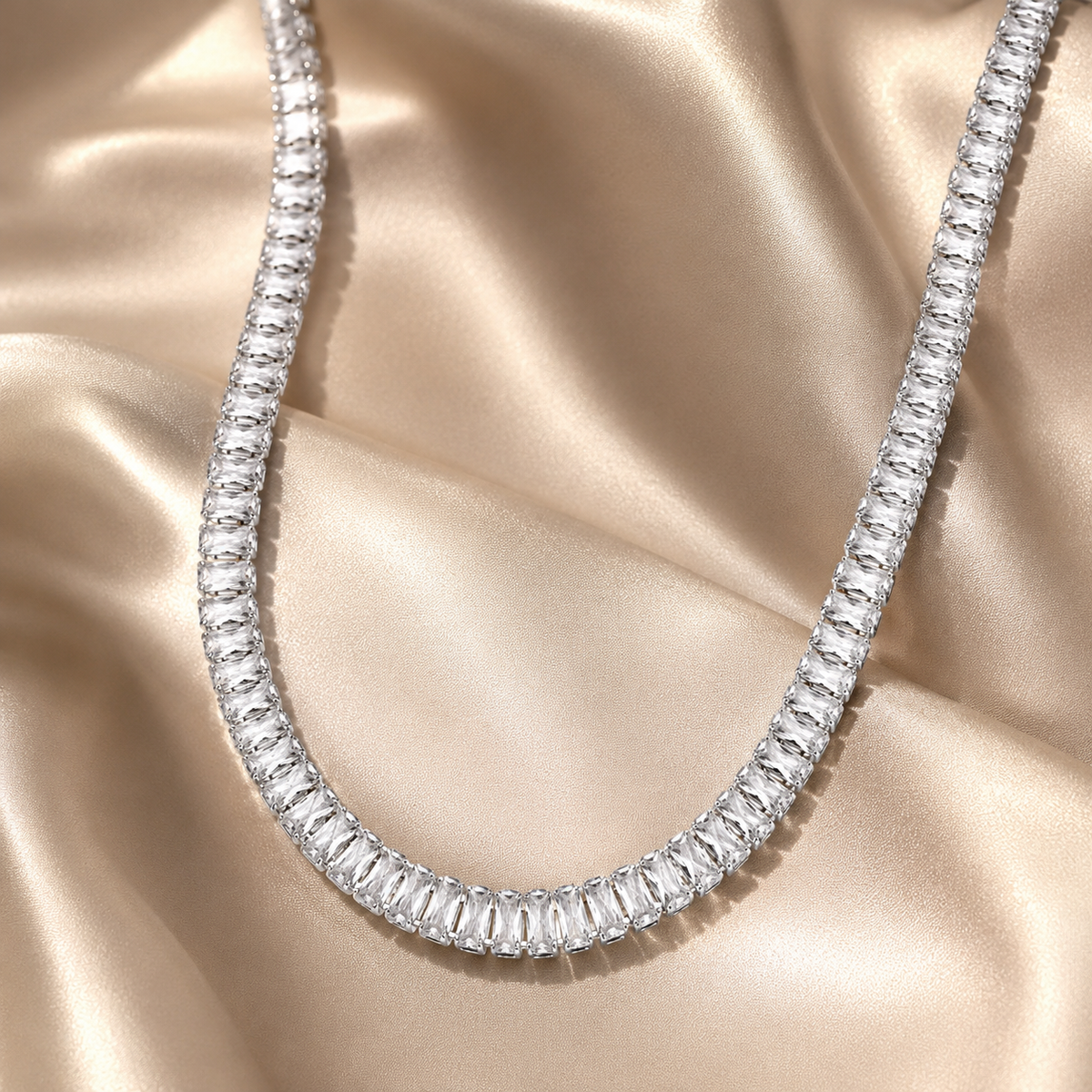 Rectangle CZ Tennis Choker