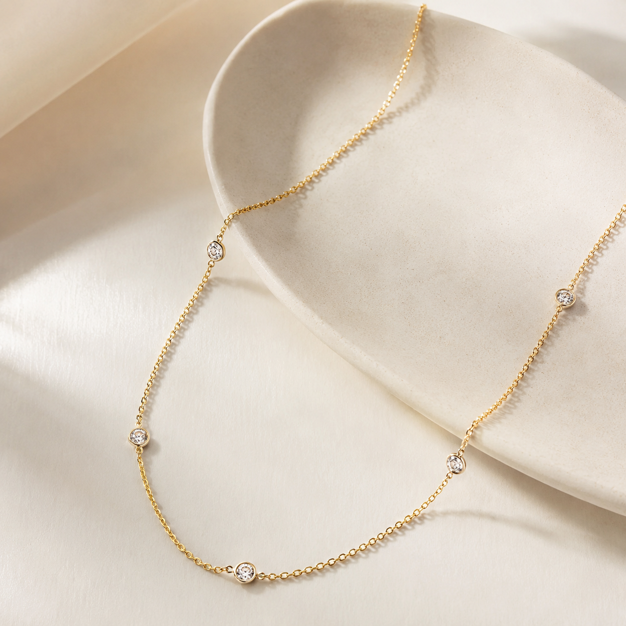 Sparkle CZ Bezel Choker