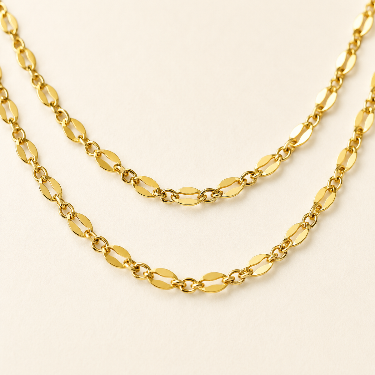 Layered Lips Charm Necklace